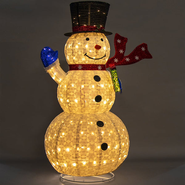  Christmas Snowman with Twinkle Lights White Indoor/Outdoor 180cmH