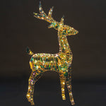 Christmas Reindeer Twinkle Lights & Iridescent Finish Indoor/Outdoor