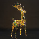 Christmas Reindeer Twinkle Lights & Iridescent Finish Indoor/Outdoor