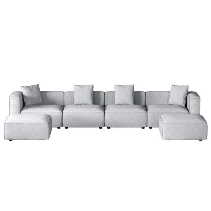 Modular Sofa Chaise Set 4/5/6-Seater Grey
