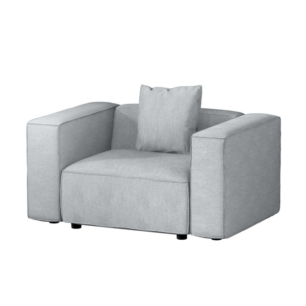  Modular Sofa Chaise Set 1-Seater Grey