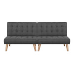 2x Sofa Bed Couch Single Seater Fabric Grey