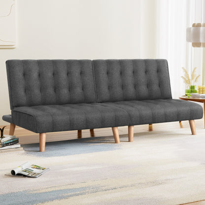 2x Sofa Bed Couch Single Seater Fabric Grey