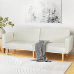Sofa Bed 195Cm Beige Linen