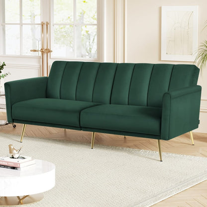 Velvet Sofa Bed 3 Seater 174x82x77cm