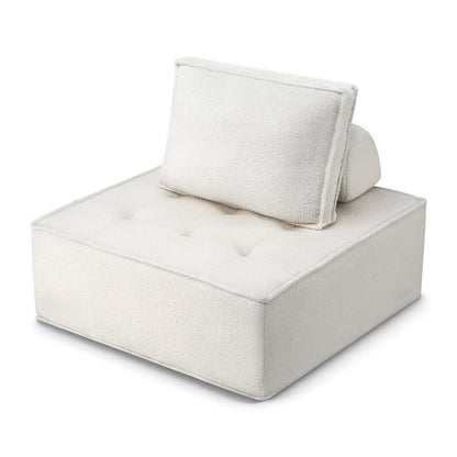 Floor Sofa Lounge Chair White 86x86x76cm