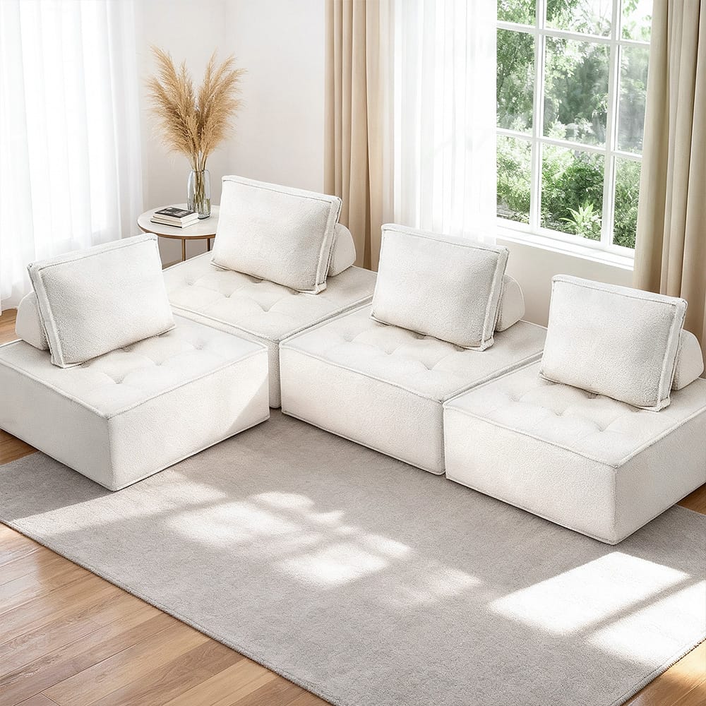 Floor Sofa Lounge Chair 4 Seater 86x86x76cm