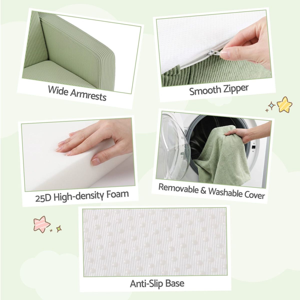 Green sofa king, view 9