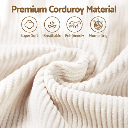 Bean Bag Sofa White Ottoman 103x102x71cm
