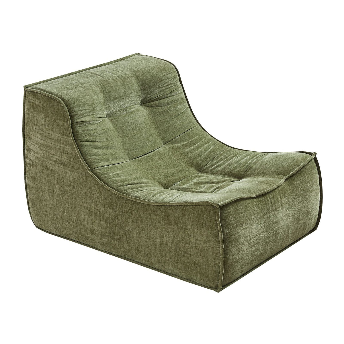 Green Chenille Floor Sofa 82x110x70cm