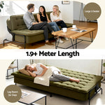 3-Seater Sofa Bed Innerspring Futon Couch | HomeAndLiving