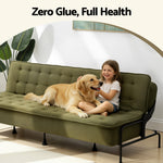 3-Seater Sofa Bed Innerspring Futon Couch | HomeAndLiving