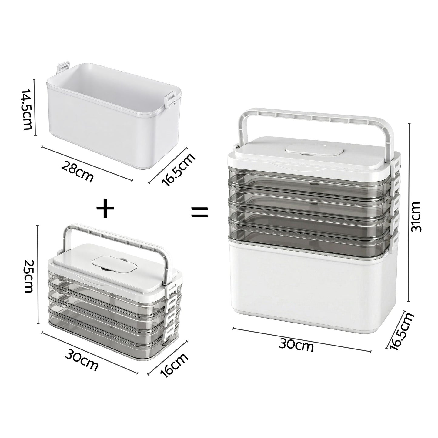 5 Tier Clear Plastic Storage Box Organiser | Home & Living - 2