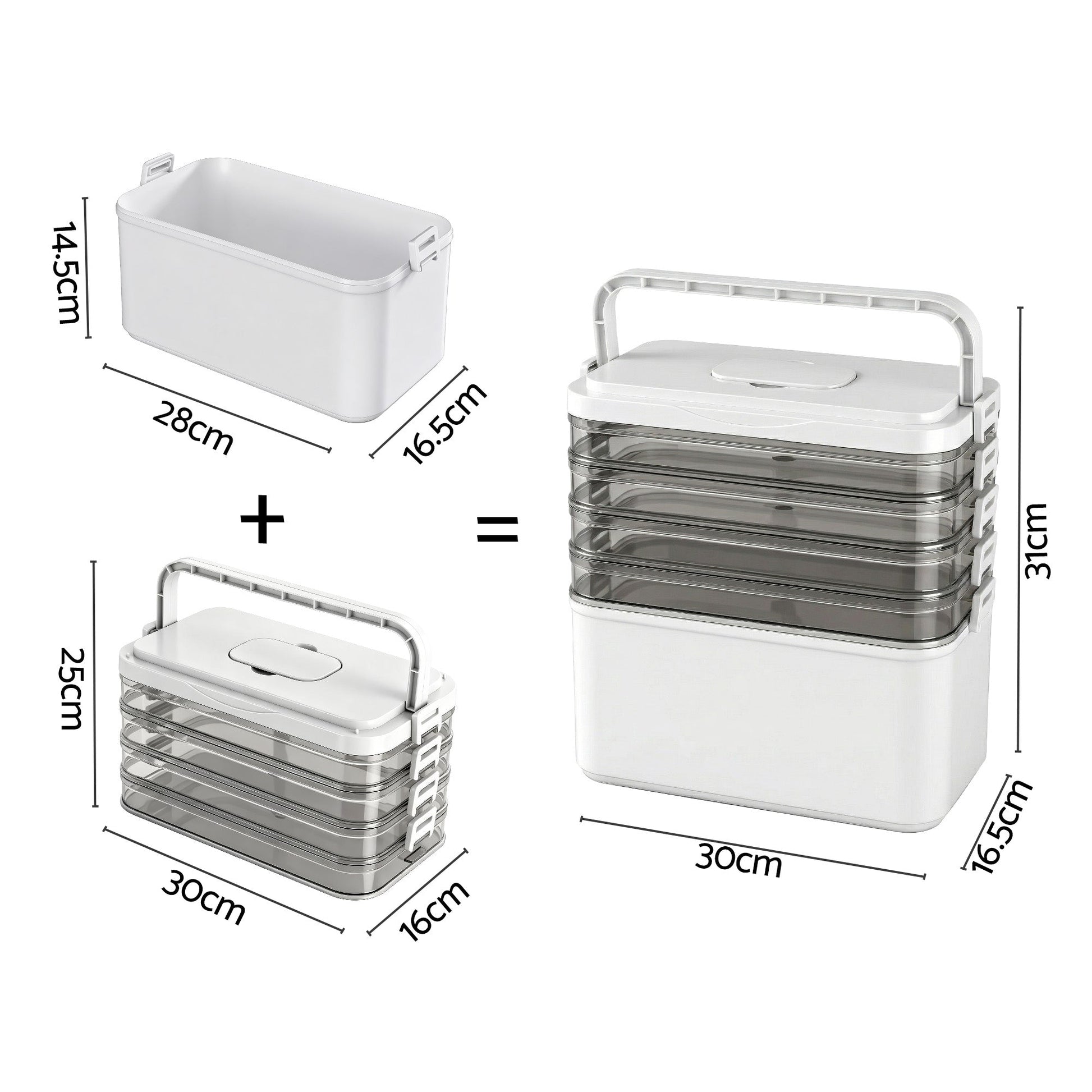5 Tier Clear Plastic Storage Box Organiser | Home & Living - 2