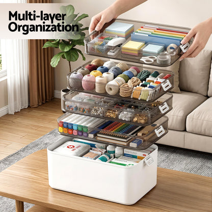 5 Tier Clear Plastic Storage Box Organiser | Home & Living - 4