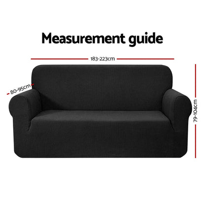 Sofa Cover Couch Covers 3 Seater High Stretch Black