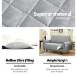 Sofa Cover Couch Covers 3 Seater Quilted Grey