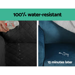 Sofa Cover Quilted Couch Covers 100% Water Resistant 4 Seater Black
