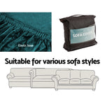Velvet Sofa Cover Plush Couch Cover Lounge Slipcover 1 Seater Agate Green