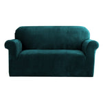 Sofa Cover Couch Covers 2 Seater Velvet Agate Green