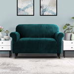 Sofa Cover Couch Covers 2 Seater Velvet Agate Green