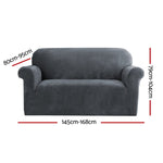 Sofa Cover Couch Covers 2 Seater Velvet Grey