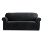 Sofa Cover Couch Covers 3 Seater Velvet Black