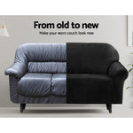 Sofa Cover Couch Covers 3 Seater Velvet Black