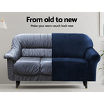 Velvet Sofa Cover Plush Couch Cover Lounge Slipcover 3 Seater Sapphire