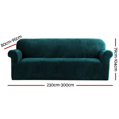 Sofa Cover Couch Covers 4 Seater Velvet Agate Green