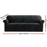 Sofa Cover Couch Covers 4 Seater Velvet Black