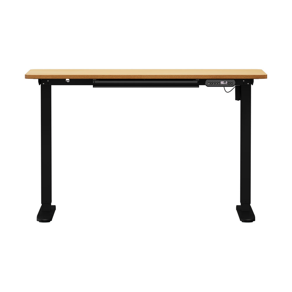 120CM Electric Standing Desk with Drawer Height Adjustable White & Oak