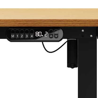 120CM Electric Standing Desk with Drawer Height Adjustable White & Oak