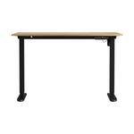 120CM Electric Standing Desk Single Motor Black & Oak Adjustable Office