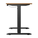 120CM Electric Standing Desk Single Motor Black & Oak Adjustable Office