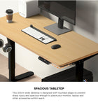 120CM Electric Standing Desk Single Motor Black & Oak Adjustable Office