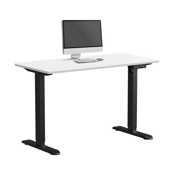  120CM Electric Standing Desk Single Motor Black&White
