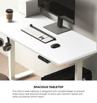 120cm &140cm Electric Standing Desk With Drawer Adjustable White