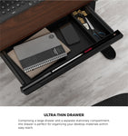 120cm &140cm Electric Standing Desk With Drawer Adjustable Black