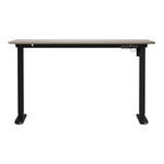 Electric Standing Desk 140CM Single Motor Height Adjustable Black Grey & White Oak