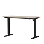Electric Standing Desk 140CM Single Motor Height Adjustable Black Grey & White Oak