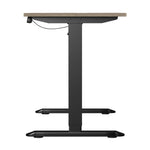 Electric Standing Desk 140CM Single Motor Height Adjustable Black Grey & White Oak