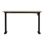 Electric Standing Desk 140CM Single Motor White Black & Oak Adjustable Office Table