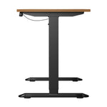 Electric Standing Desk 140CM Single Motor White Black & Oak Adjustable Office Table