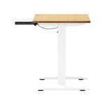 120cm &140cm Electric Standing Desk With Drawer Adjustable White