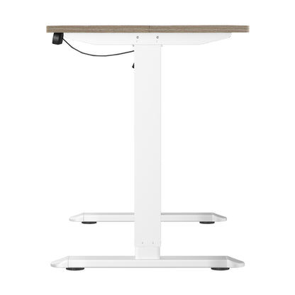 Electric Standing Desk Single Motor Black&Grey-Oak 140CM
