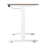 Electric Standing Desk 140CM Single Motor Height Adjustable Black Grey & White Oak