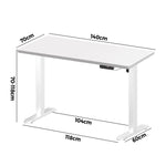 Electric Standing Desk Single Motor Black&White 140CM
