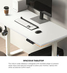 Electric Standing Desk Single Motor Black&White 140CM