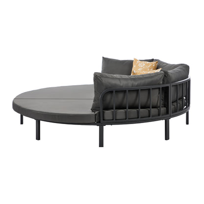 Outdoor Round Daybed Large Rattan Sun Lounge Sofa Patio Furniture
